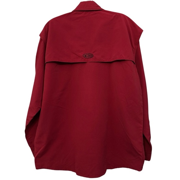 Drake Men’s Small South Carolina Gamecocks Garnet Long Sleeve Fishing Shirt - Picture 2 of 8